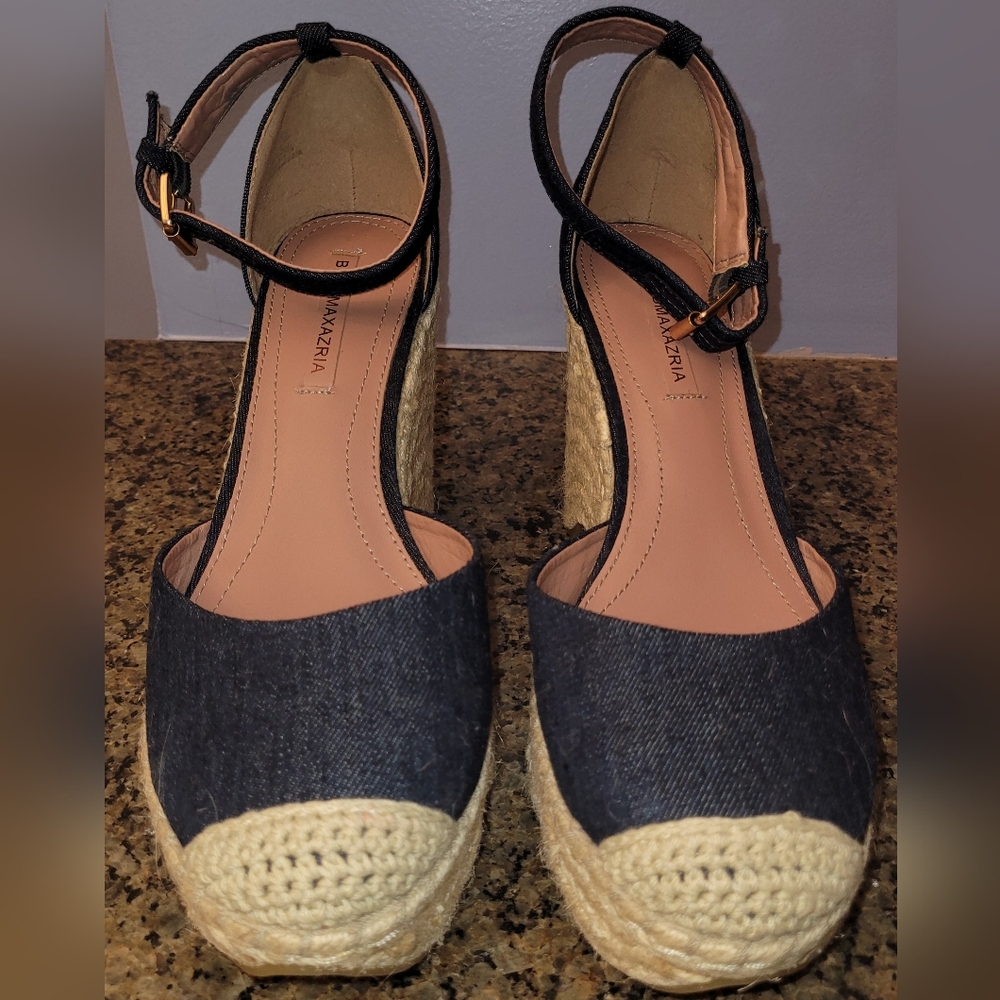 BCBG Denim Wedge Espadrilles